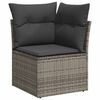 vidaXL Bankstel met kussen Grijs 55 x 55 x 37 cm poly rattan