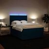 vidaXL Boxspring met matras fluweel blauw 140x190 cm