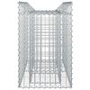 vidaXL Gabion Verhoogd Bed Zilver 100 x 50 x 80 cm