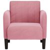 vidaXL Fauteuil met armleuningen 54 cm fluweel roze