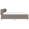 vidaXL Boxspringbed met matras met hoofdeinde Taupe 180 x 200 cm Stof