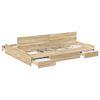 vidaXL Opbergbedframe met lade Sonoma Eiken 135 x 190 cm Bewerkt hout