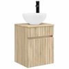 vidaXL Wandgemonteerde wastafelmeubel Sonoma Eiken 39 x 35 x 63 cm