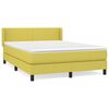 vidaXL Boxspring met matras stof groen 140x200 cm