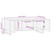 vidaXL Salontafel Bruin en zwart 100 x 54 x 40 cm Massief acaciahout