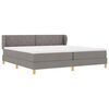 vidaXL Boxspringbed met matras met hoofdeinde Taupe 200 x 200 cm Stof