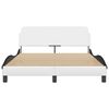 vidaXL Bedframe "Dover" kunstleer zwart en wit 140x200 cm