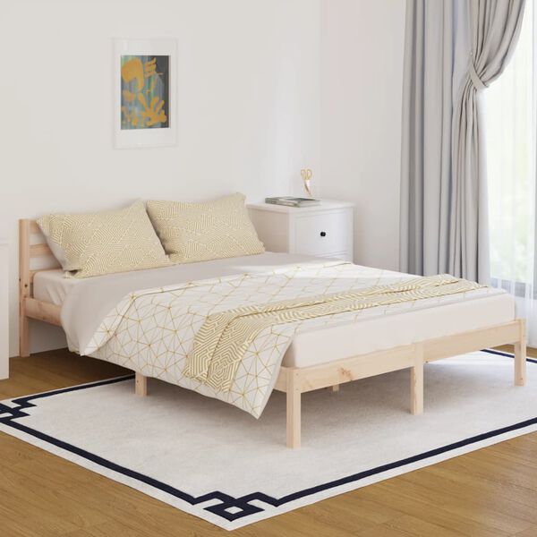 vidaXL Bedframe massief grenenhout 140x200 cm