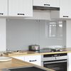 vidaXL Keuken Achterwand 2 pcs Lichtgrijs 70 x 60 cm gehard glas