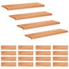 vidaXL Trapmatten 20 st Lak 100 x 30 x 2 cm Massief beukenhout