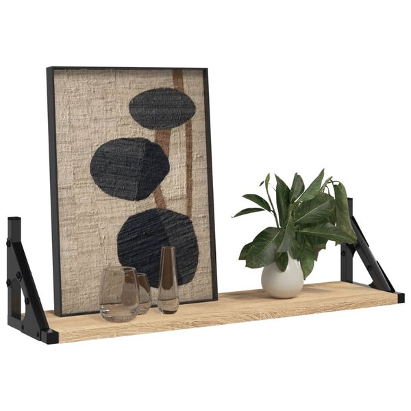vidaXL Wandschappen 2 st 60x15x15,5 cm sonoma eikenkleurig