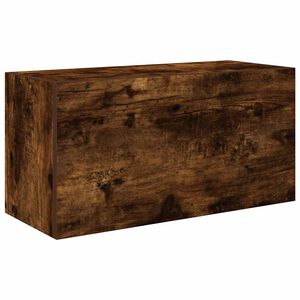 vidaXL Badkamerwandkast 60x25x30 cm bewerkt hout gerookt eikenkleurig