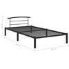 vidaXL Bedframe metaal zwart 90x200 cm