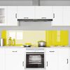 vidaXL Keuken Achterwand 2 pcs Geel 110 x 50 cm gehard glas