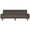 vidaXL Slaapbank 2-zits microvezelstof donkergrijs