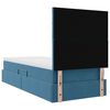 vidaXL Opbergbed met LED met matras Donkerblauw 100 x 200 cm Fluweel