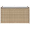 vidaXL Opbergbank met kussen voor buiten 100 cm poly rattan beige
