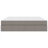 vidaXL Opbergbed met matras met matras Taupe 160 x 200 cm Polyester