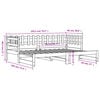 vidaXL Slaapbank uitschuifbaar massief grenenhout wit 2x(90x190) cm