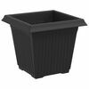vidaXL Vierkante Bloempot 6 pcs Zwart 16 x 16 x 14 cm Kunststof
