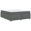 vidaXL Bedframe met matras Donkergrijs 180 x 200 cm Stof