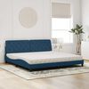 vidaXL Bed met matras fluweel blauw 200x200 cm