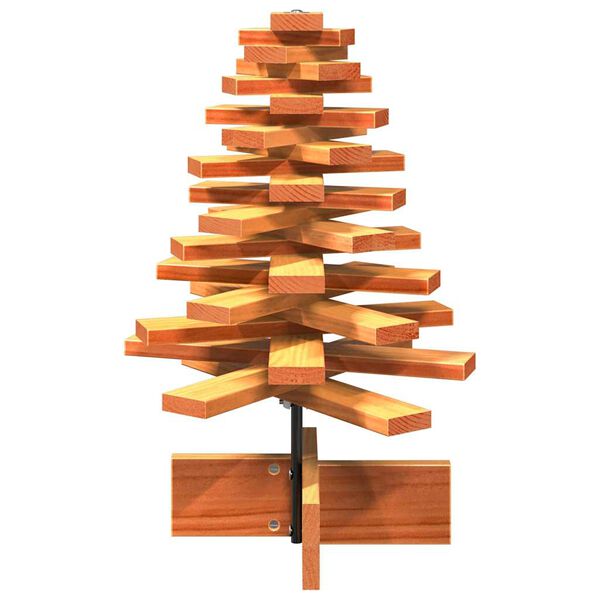 vidaXL Kerstdecoratie kerstboom 60 cm massief grenenhout wasbruin