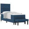 vidaXL Boxspringbed met matras met hoofdeinde Blauw 80 x 200 cm Stof