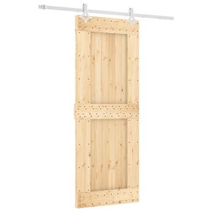 vidaXL Schuifdeur 80 x 210 cm Massief Grenenhout (Niet-Behandeld)