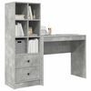 vidaXL Bureau met lade 2 pcs Beton Grijs