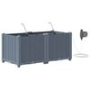 vidaXL Tuin Bloempot 2 pcs Licht Grijs 80 x 40 x 37,5 cm Kunststof