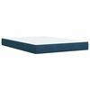 vidaXL Boxspring met matras fluweel donkerblauw 140x190 cm