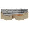 vidaXL Tuinbankenset 7 st Beige poly rattan