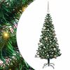 vidaXL Kunstmatig Voorverlicht Kerstboom Groen 150 cm PVC en Metaal