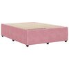 vidaXL Bedframe fluweel roze 160x200 cm