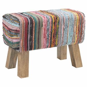 vidaXL Bank 60 x 30 x 45 cm Echt Leer Meerkleurig