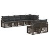 vidaXL Tuinbankenset 8 st Grijs poly rattan