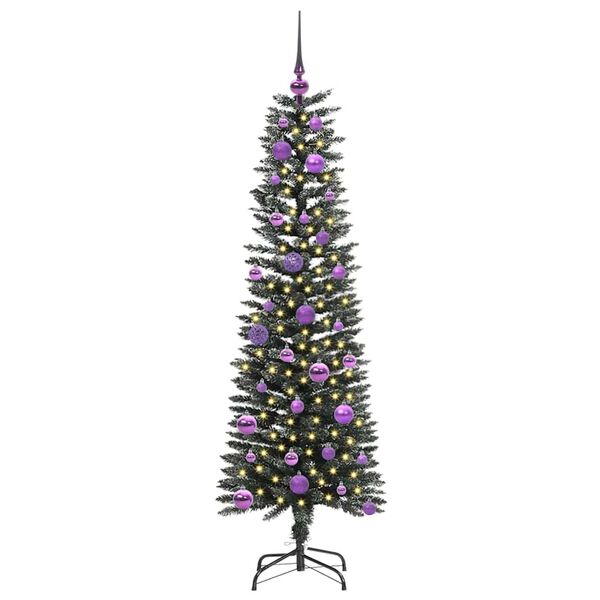 vidaXL Kunstkerstboom met 150 LED Groen 150 cm PVC en Plastic en Staal