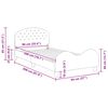 vidaXL Bedframe voor kinderen met hoofdbord Zwart 90 x 200 cm Fluweel