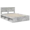 vidaXL Bedframe met hoofdeinde Beton 140 x 190 cm Bewerkt hout