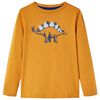 vidaXL Kindershirt met lange mouwen 92 donkerokerkleurig