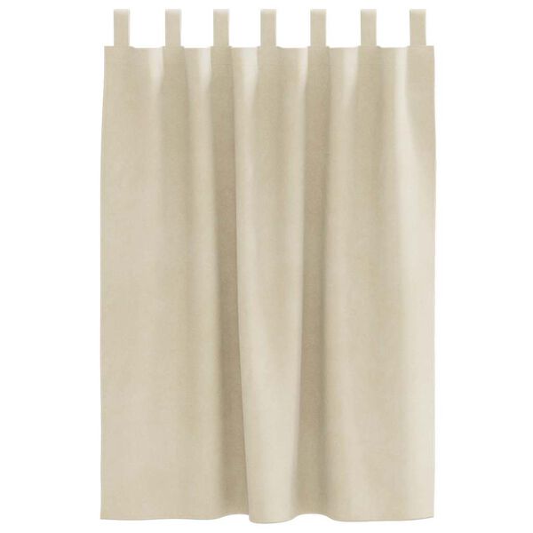 vidaXL Verduisterende gordijnen 2 pcs Cr&egrave;me 140 x 140 cm Fluweel