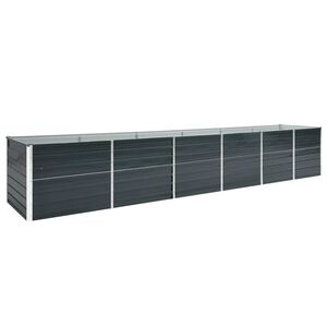 vidaXL Plantenbak verhoogd 480x80x77 cm gegalvaniseerd staal antraciet