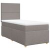 vidaXL Boxspring met matras stof taupe 90x200 cm