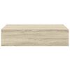 vidaXL Wandschappen 2 st met lade 40x23,5x10 cm MDF eikenkleurig