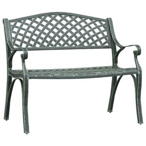 vidaXL Tuinbank 102 cm gietaluminium groen