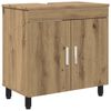 vidaXL Badkamer Waskom Artisanaal eiken 60 x 35 x 60 cm Bewerkt hout