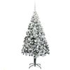 vidaXL Kunstkerstboom met 300 LED Wit 180 cm PVC en Staal en Kunststof