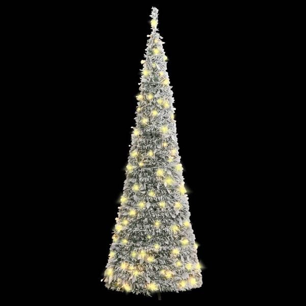 vidaXL Kunstkerstboom pop-up met sneeuw 100 LED's 150 cm