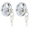 vidaXL Discusloten met sleutels 2 st zilver 7 x 2,4 x 7 cm